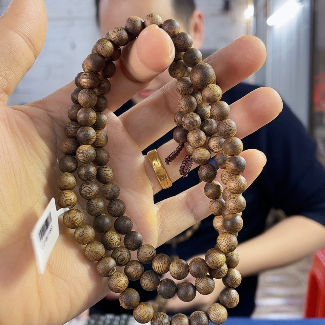 沉香手串棋楠乌身圆珠长串0.7/15克多样性发一