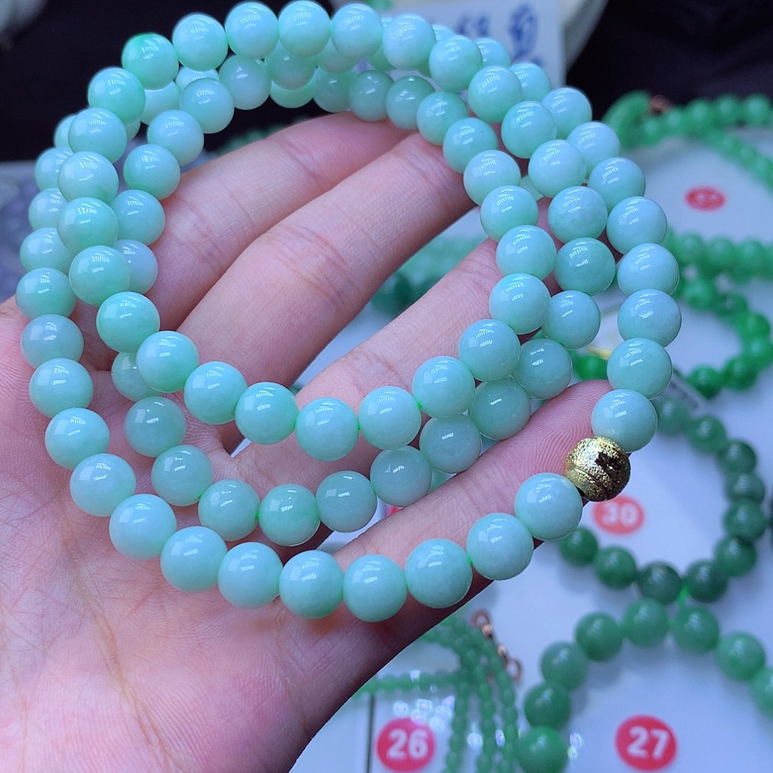 翡翠毛衣链未镶嵌