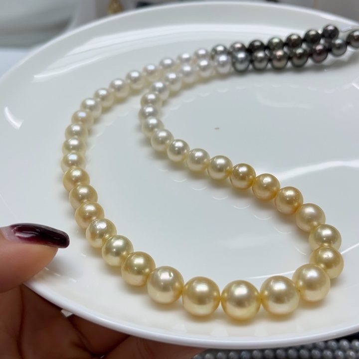 海水珍珠项链银S925镶嵌