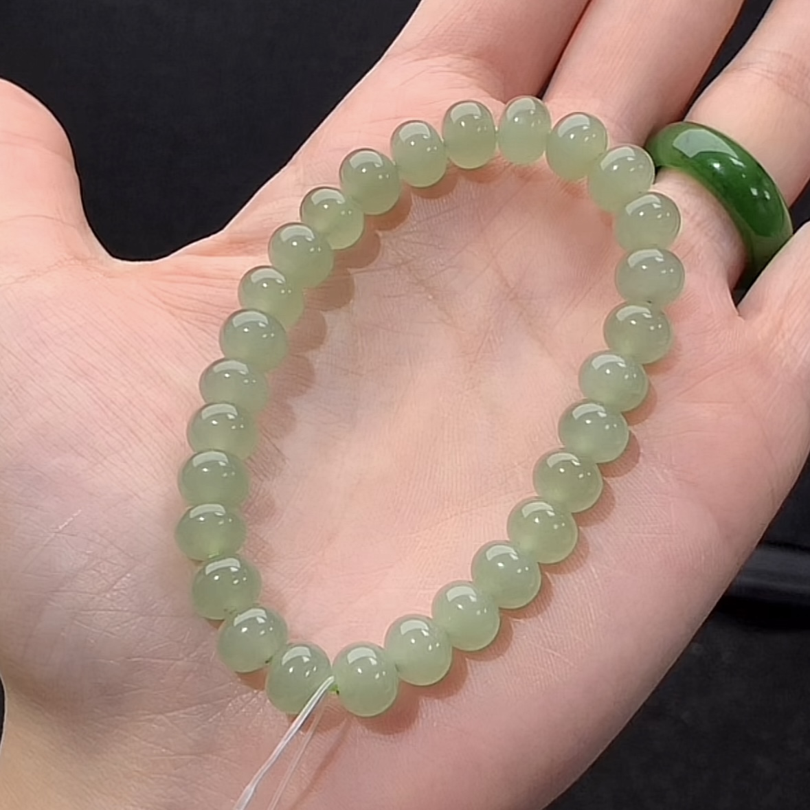 【精挑货头】天然正品和田玉q68s晴水手串多色多样性发一串