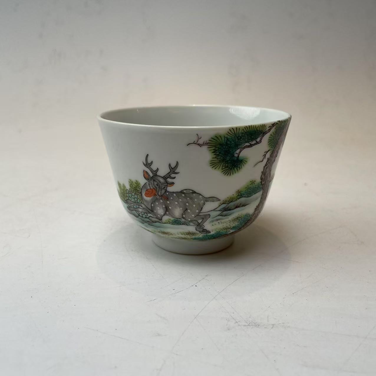 清光绪粉彩鹿杯BY08X0209