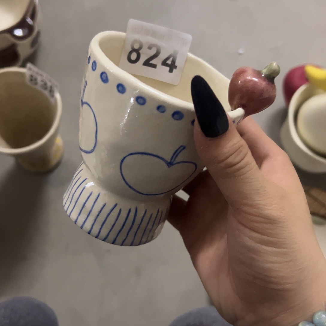 搪瓷微瑕苹果杯一个824