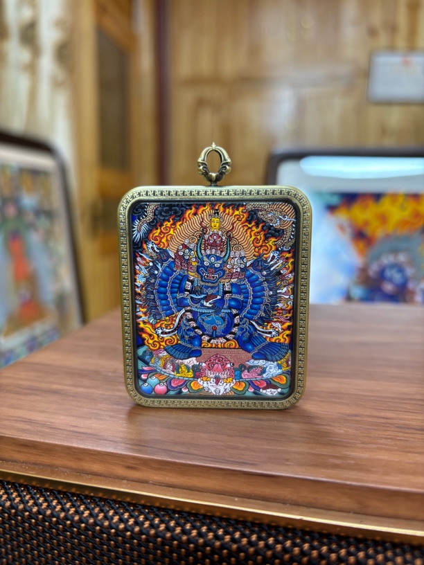 热贡纯手绘唐卡【大威德】