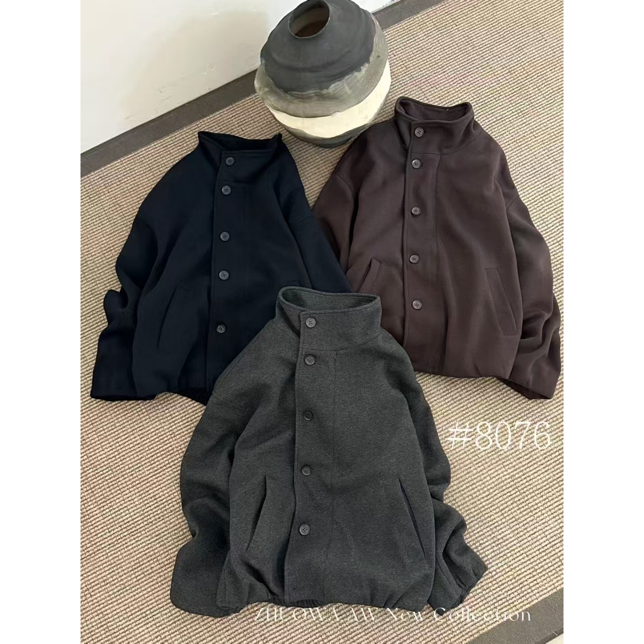 鑫燃KIKI 韩系百搭花苞通勤显瘦短外套  258076 DK【F】