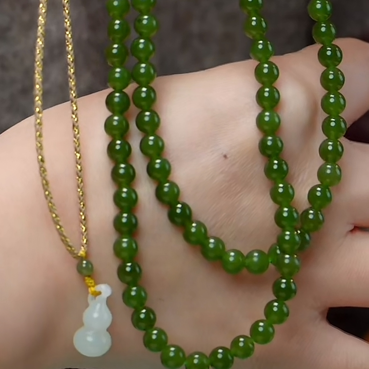 天然碧玉毛衣链 多样性发其一