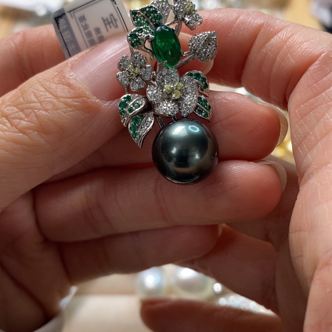 海水珍珠颈饰银S925镶嵌