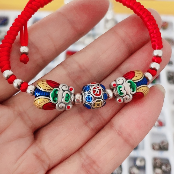 珐琅吊坠足银＿鸣惊人