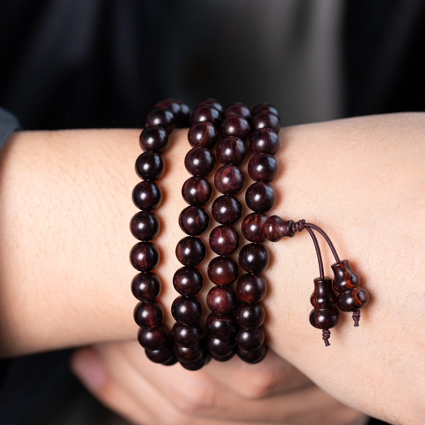 【四周年店庆】海南黄花梨 紫油梨老料 8mm/108颗 沉水级 料质细腻 