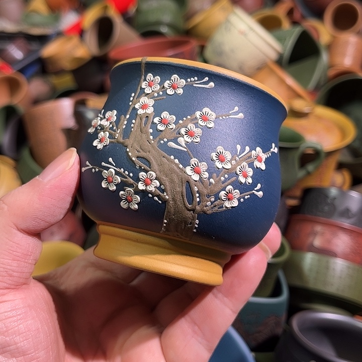 紫砂茶杯全手工紫砂主人杯