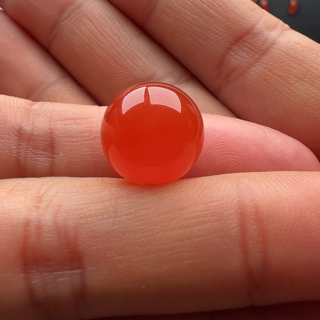 南红玛瑙未镶嵌圆珠13.2