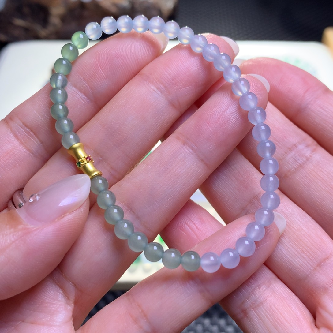 未镶嵌手链翡翠翡翠手串卡4.5