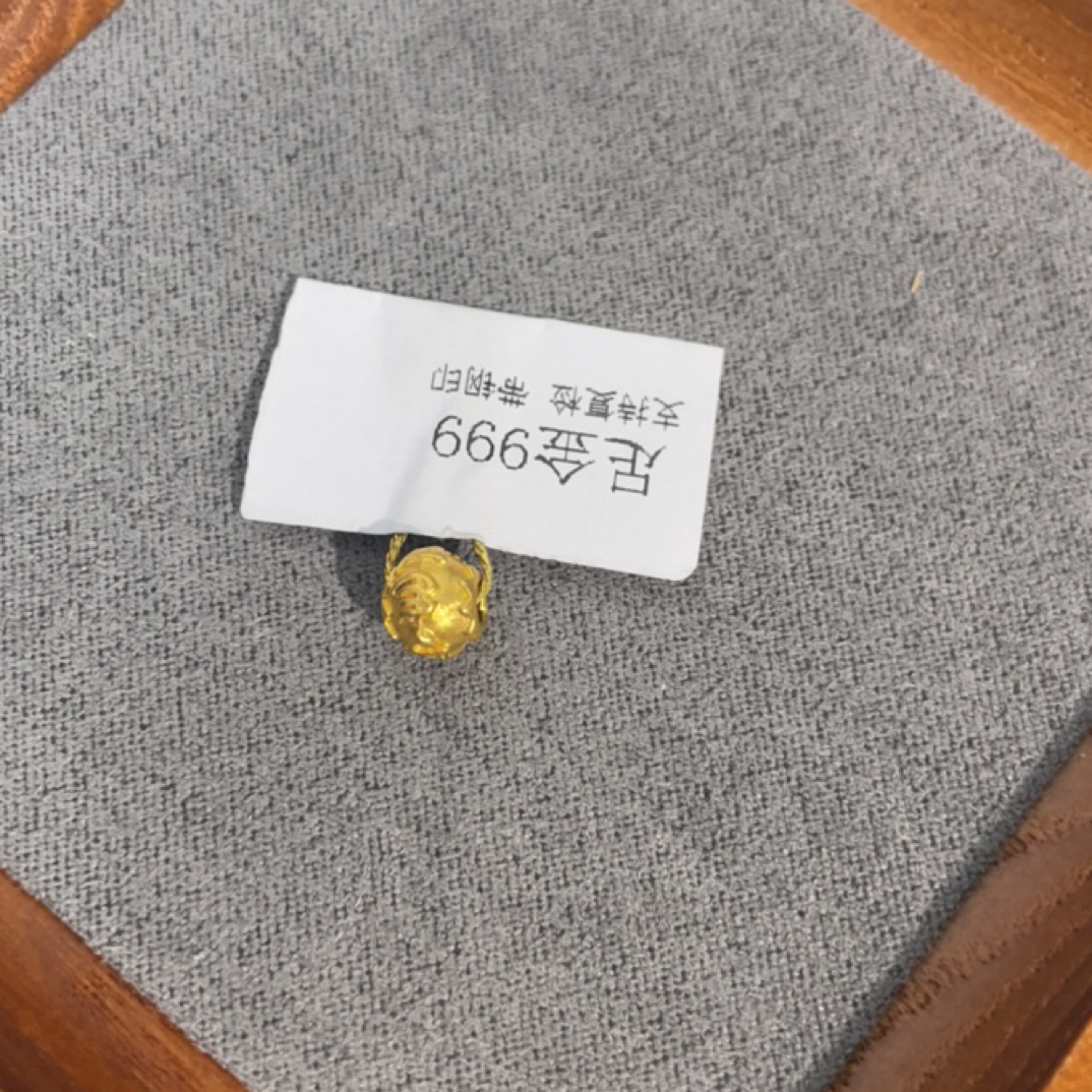 R01011卡6六字箴言珠足金999 配件黄金