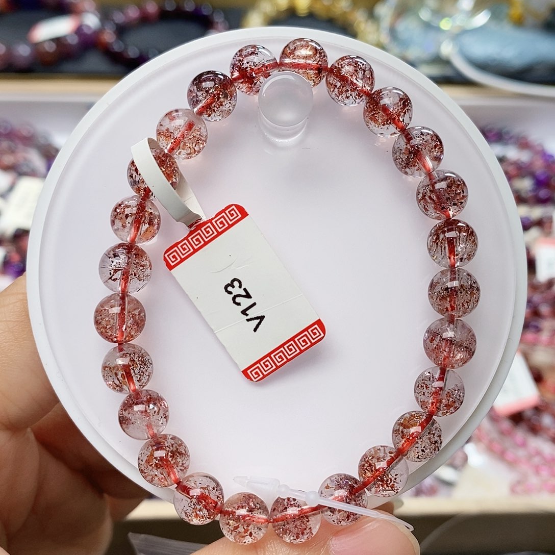 未镶嵌手链水晶8金草莓超七V123