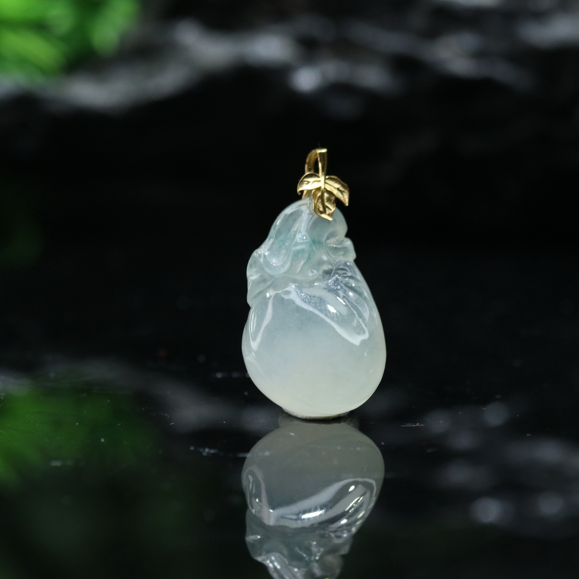 40天然缅甸翡翠A货18k冰吊坠/600138/上海嘉禾拍卖