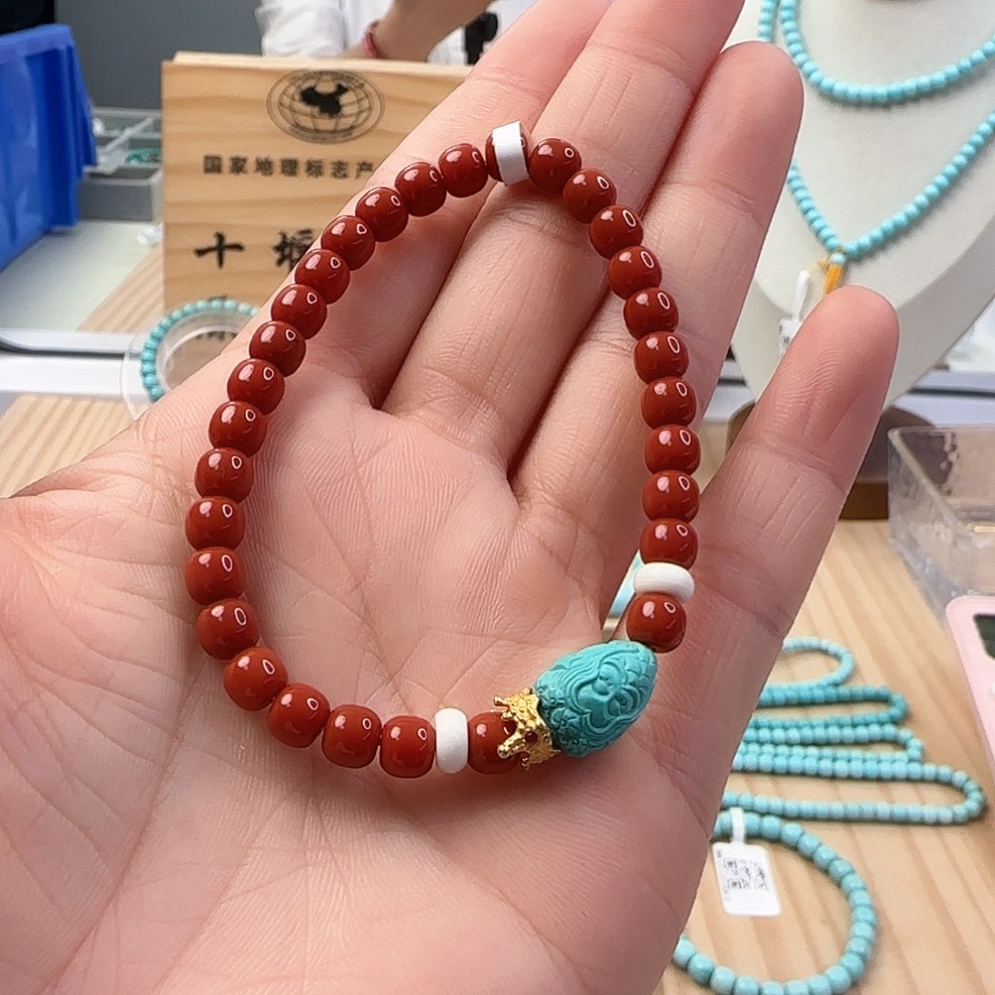 南红玛瑙南红手串卡5未镶嵌