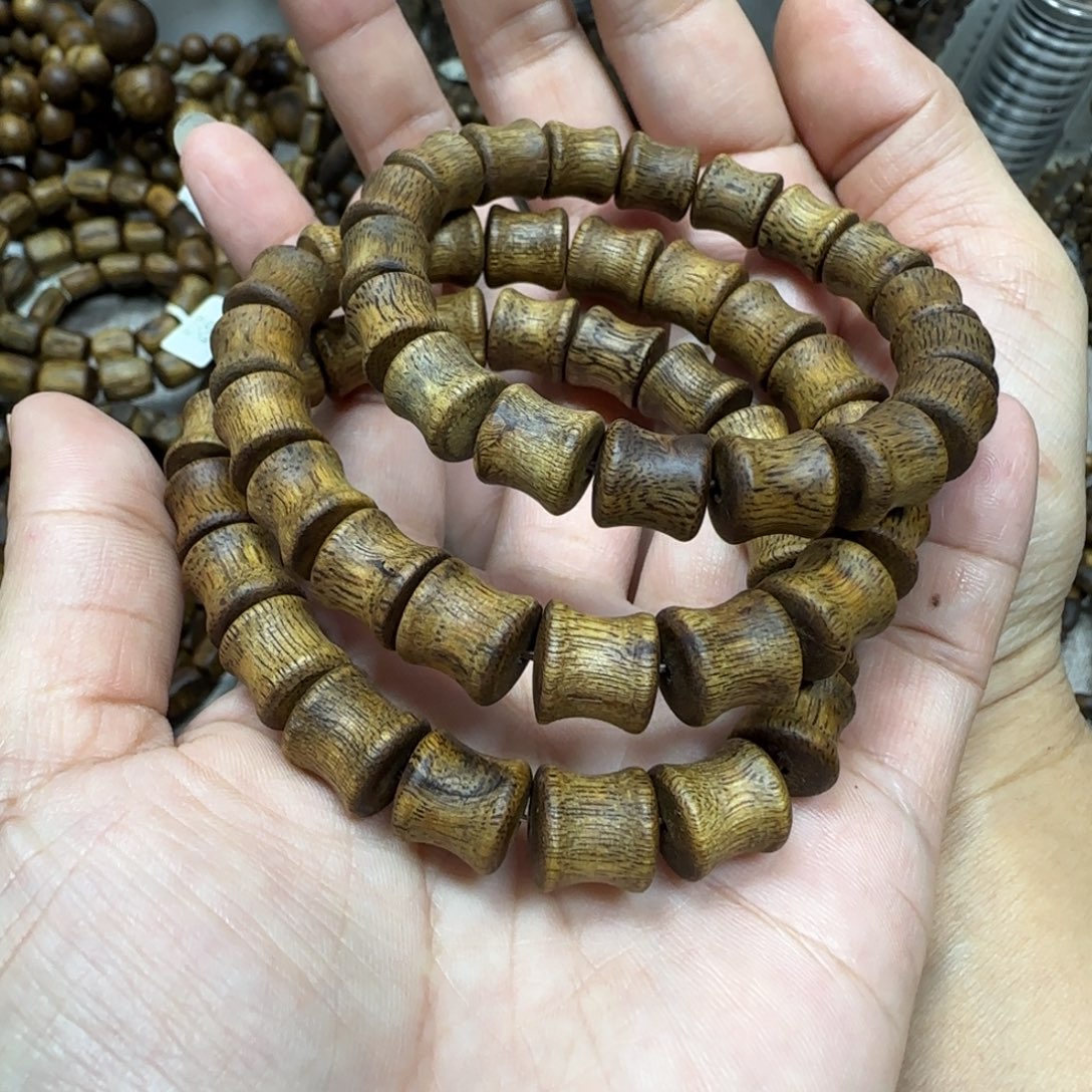 沉香手串金沙叶多样性发货一条卡10-9克