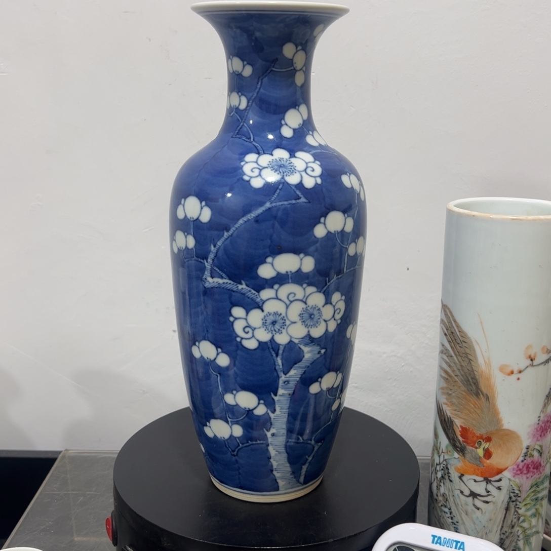 盛***杰琉璃手工艺品青花冰梅瓶子全品