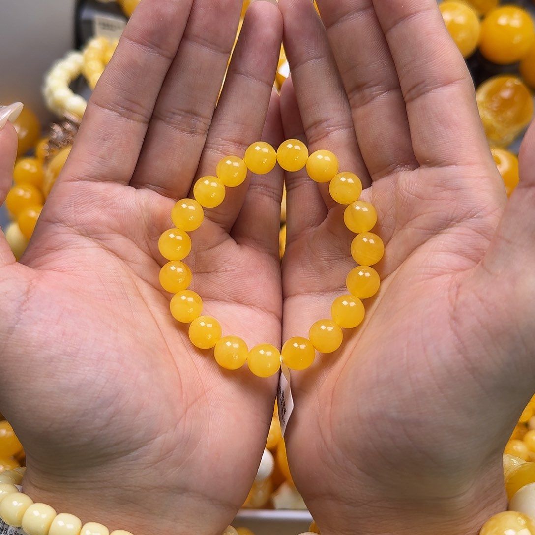 未镶嵌琥珀珠宝奇石10mm