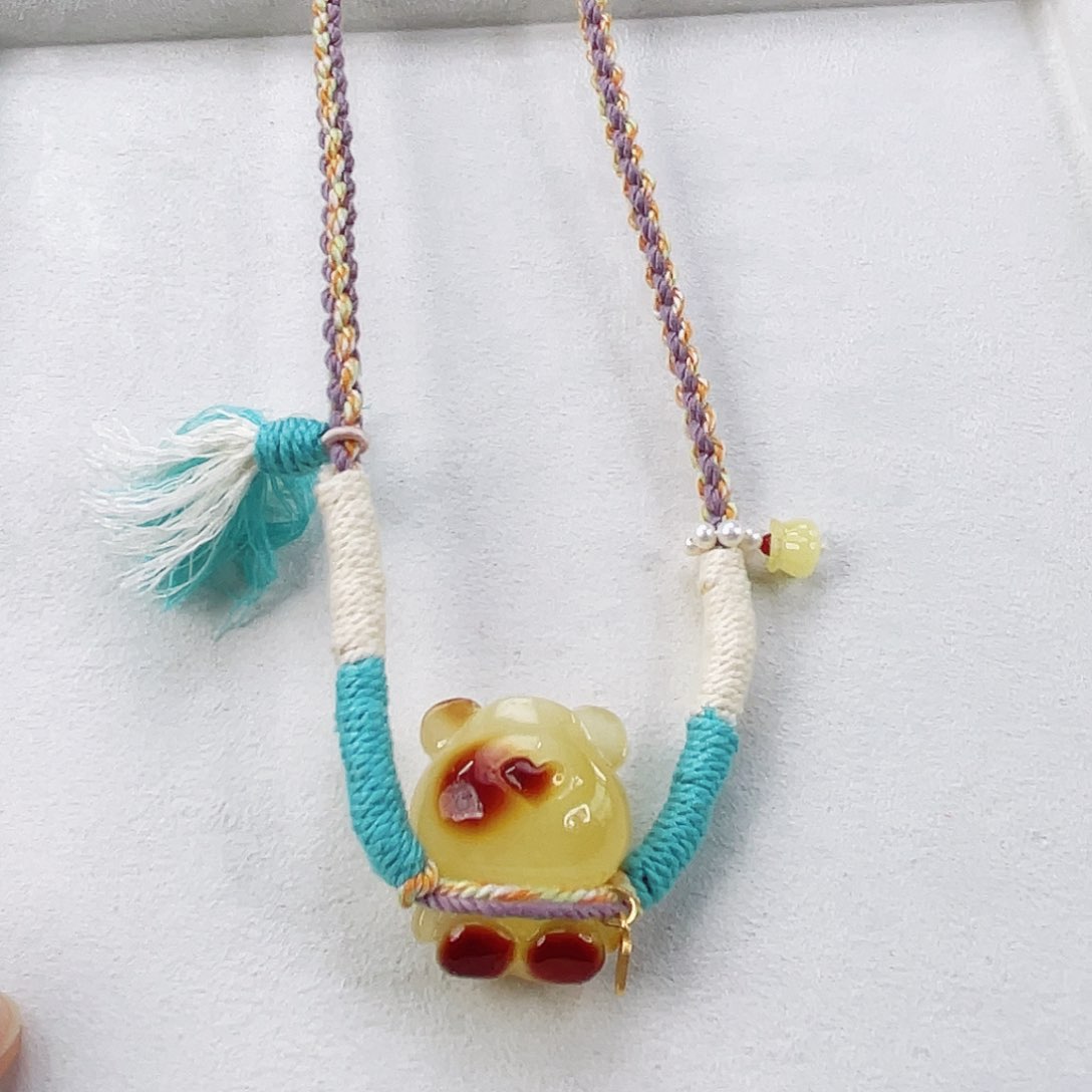 蜜蜡颈饰未镶嵌蜜蜡