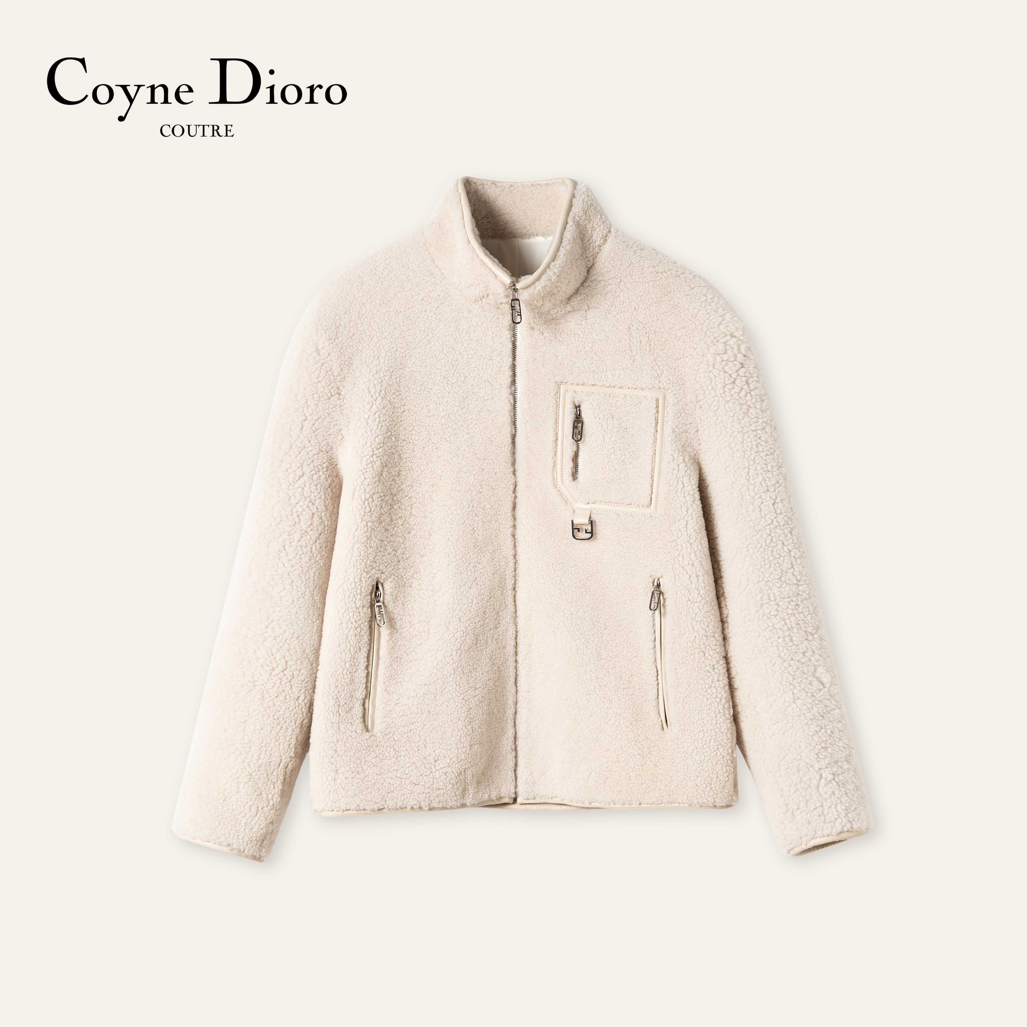 【冬上新】保暖男冬季夹克立领皮毛一体显瘦保暖皮草外套MD11399