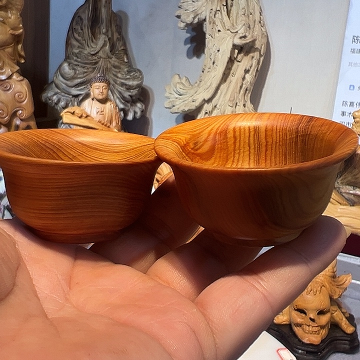 全***沫柏木（崖柏）传统木雕手工艺术品