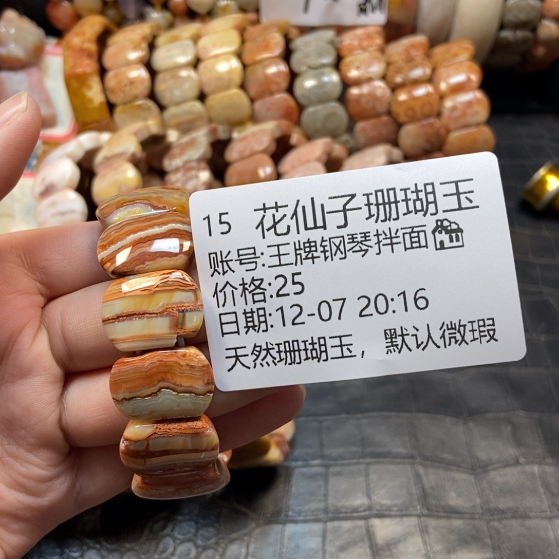 王****硅化珊瑚（珊瑚玉）未镶嵌珠宝半成品15