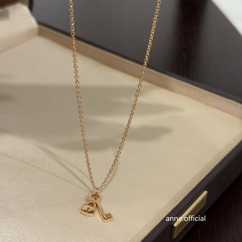 铜合金项链 钥锁相随气质百搭钥匙项链【A233】