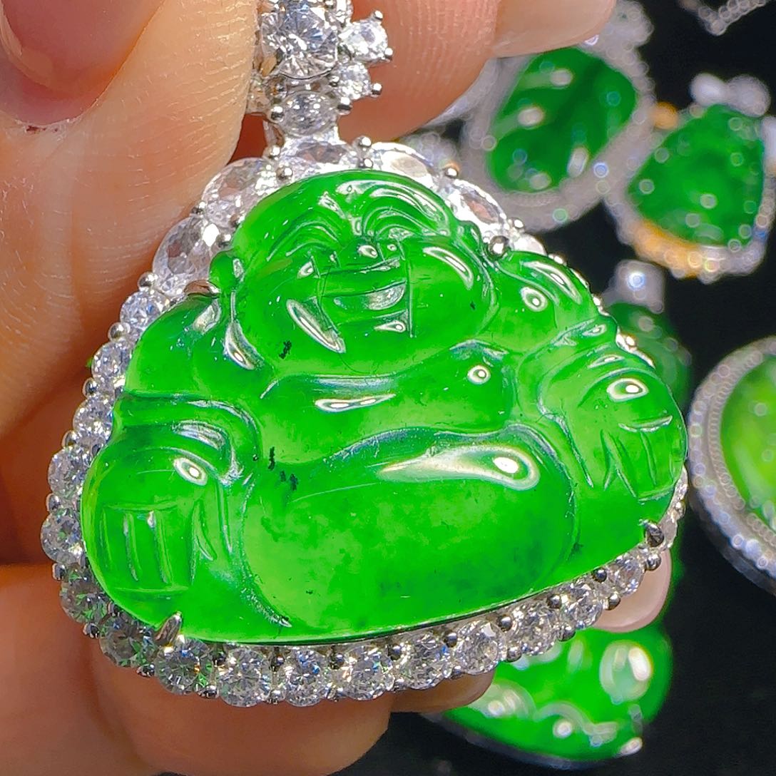 翡翠吊坠(赠链)银S925镶嵌