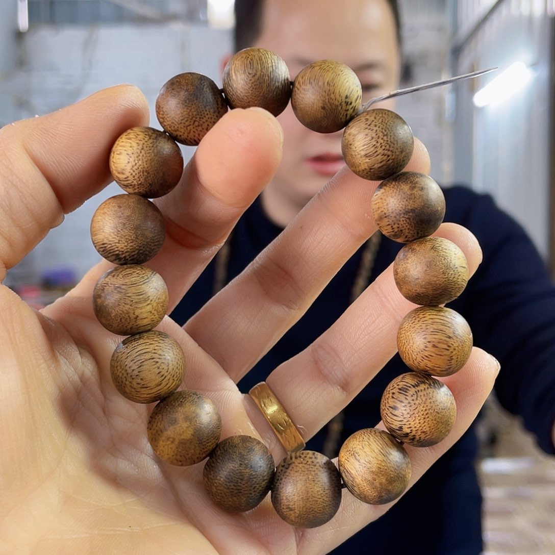沉香手串棋楠圆珠单圈1.4/16克多样性发一
