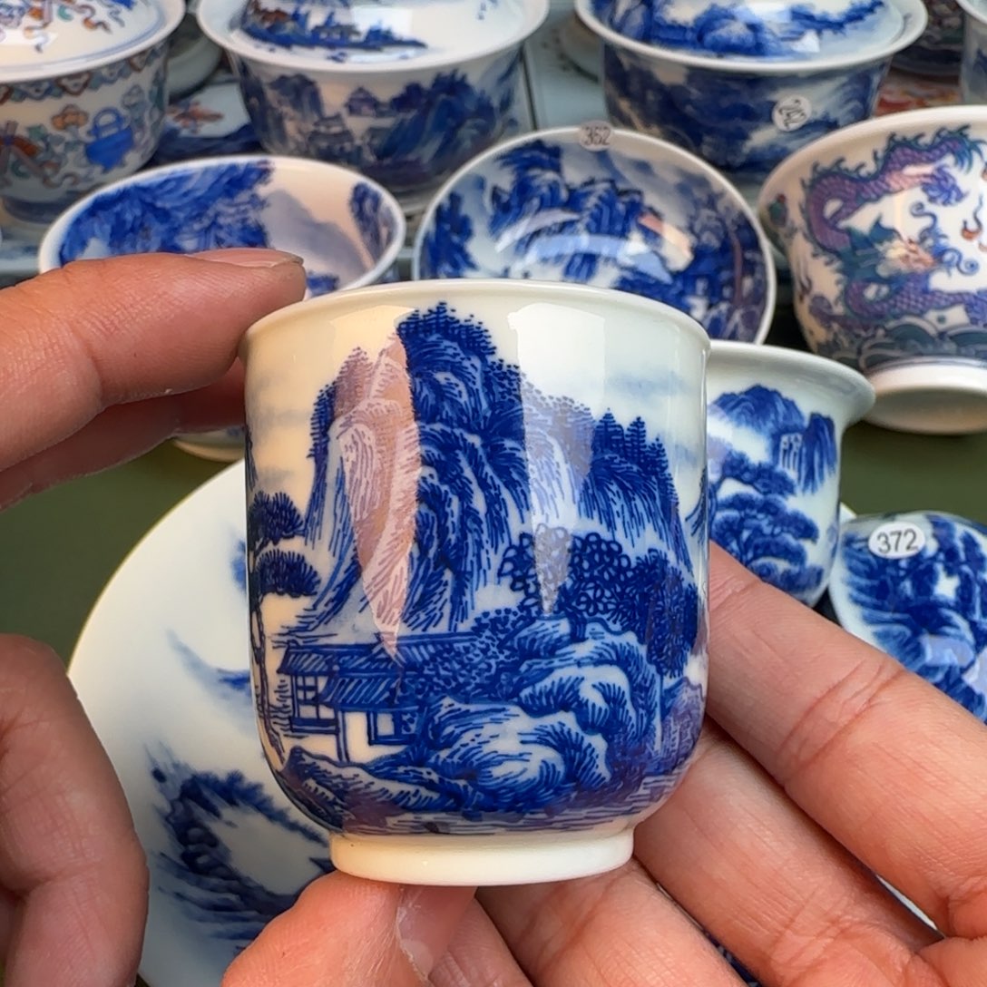 陶纯手工纯手绘茶具石头392