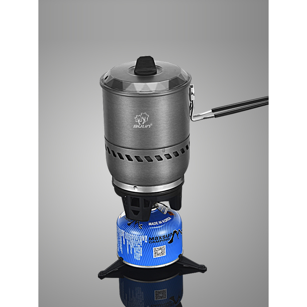 步林一体式户外炉具锅具野营野外燃气防风便携反应堆户外炉头