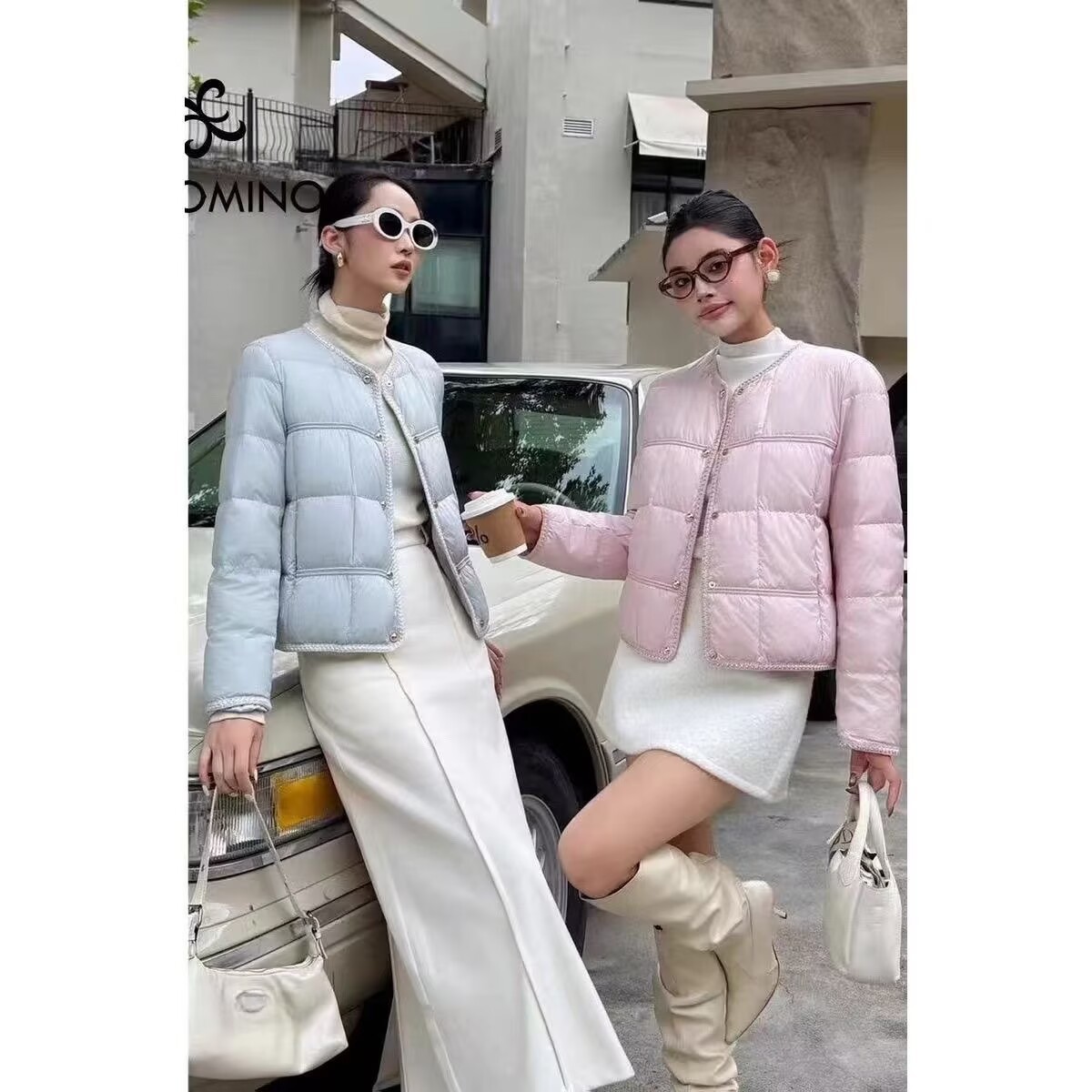 【锦衣服饰】XZ 6820 法式小香风气质单排扣设计感羽绒外套