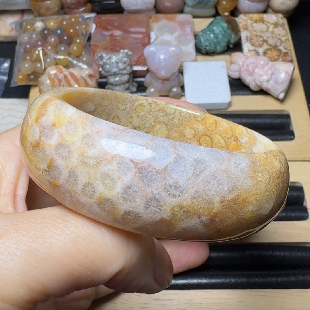 硅化玉55.5，盘盘未镶嵌