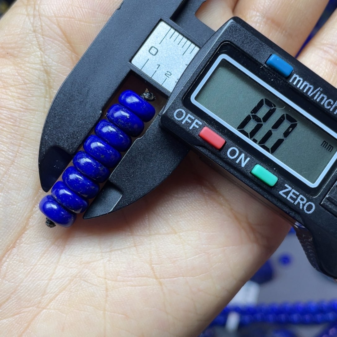 青金石未镶嵌8mm隔片配饰