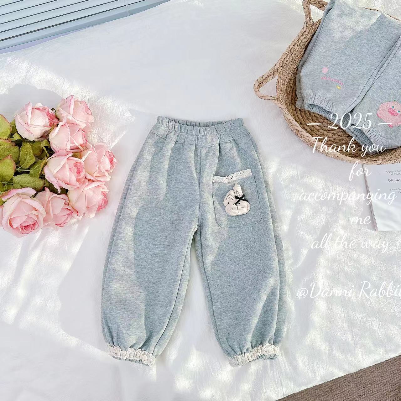 【Dannirabbit】*春日必备+敲舒适*女童立体小兔卫裤 D-A117