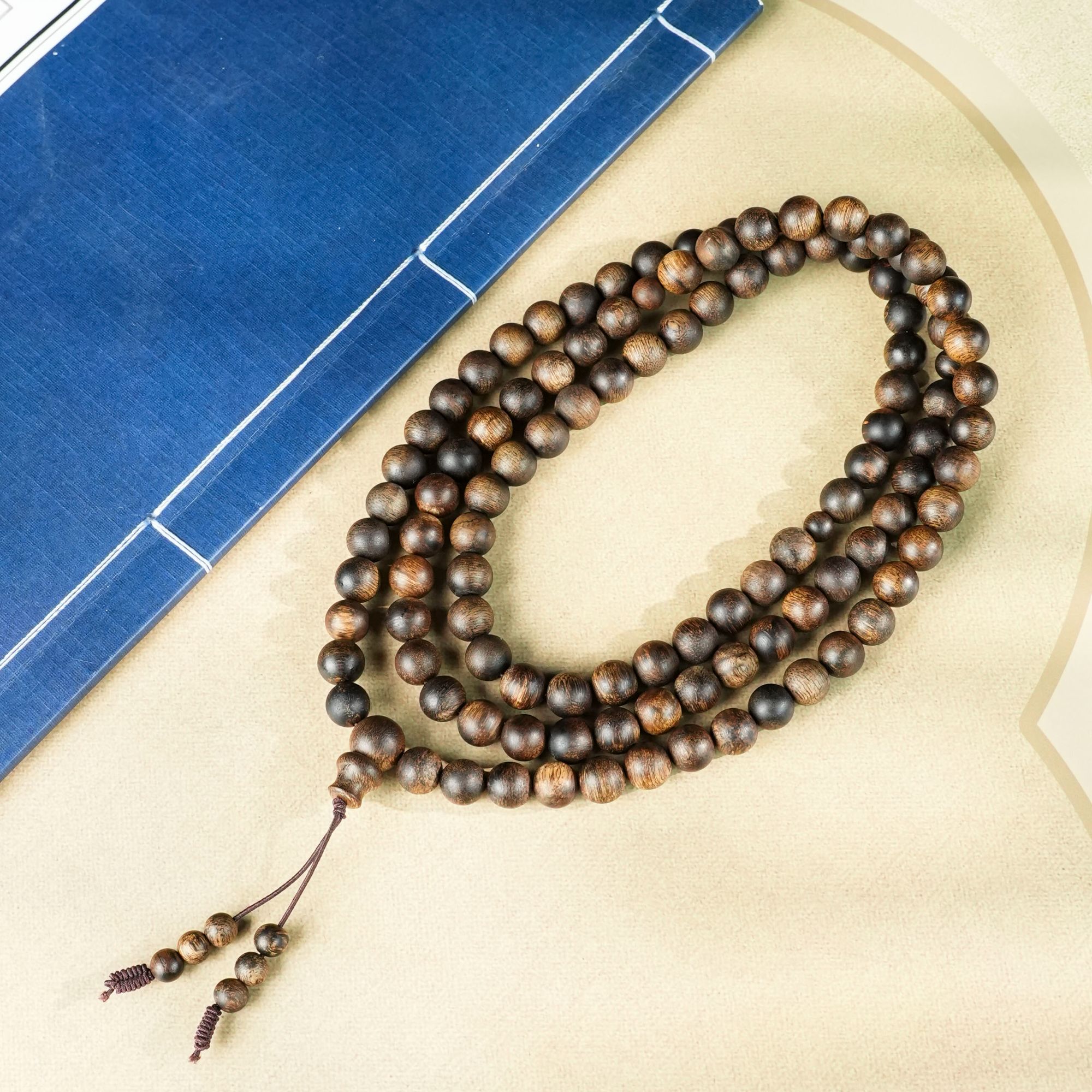 仙作甄选红皮黑肉玉化瘤疤白棋楠0.8沉香文玩手串