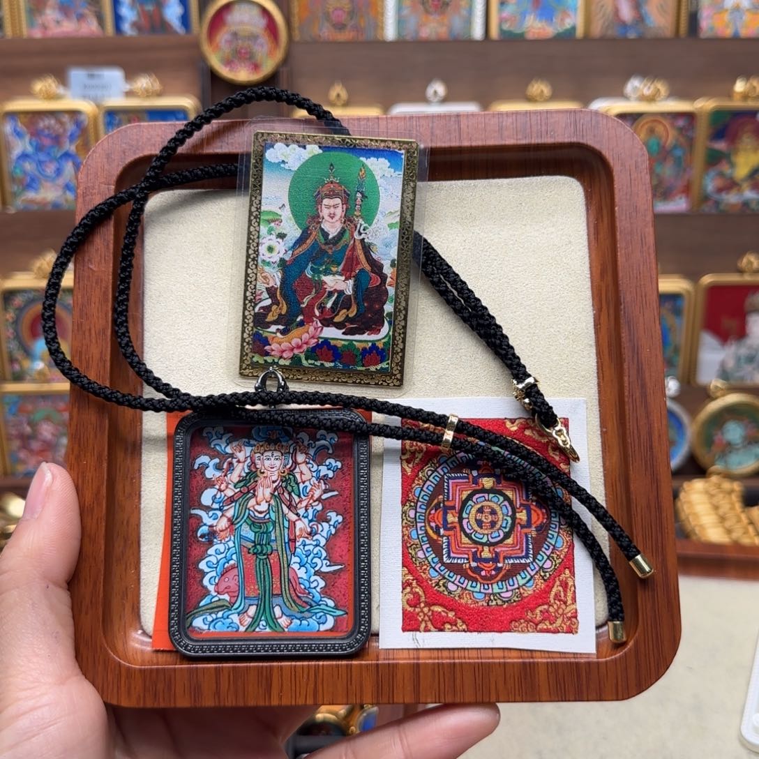吊坠墨**学古祥手绘唐卡