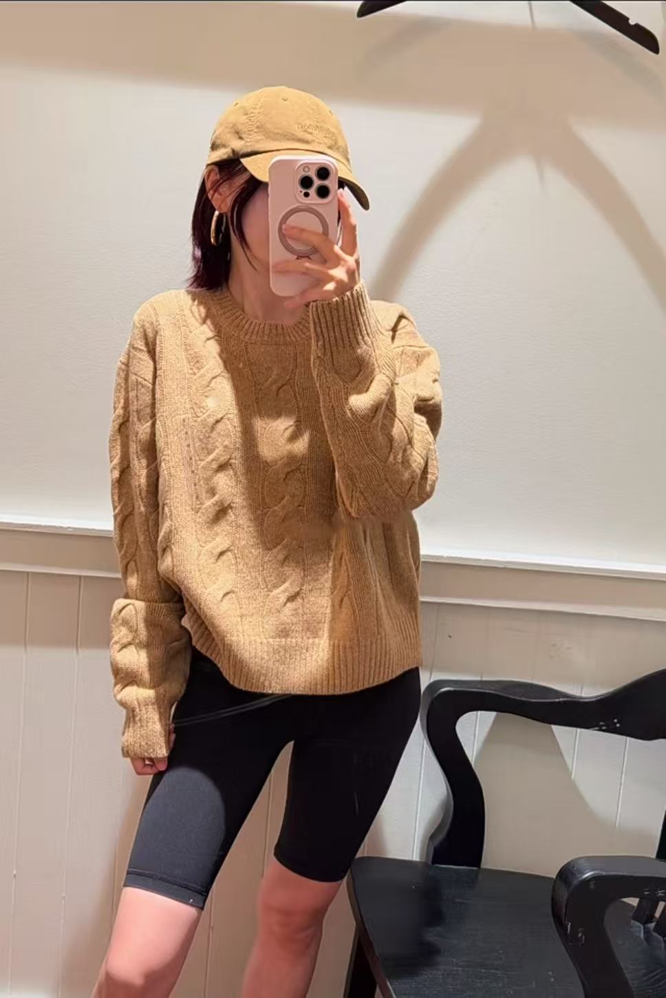 【调色师】冬款圆领羊毛衫宽松套头针织长袖百搭打底衫麻花毛衣女