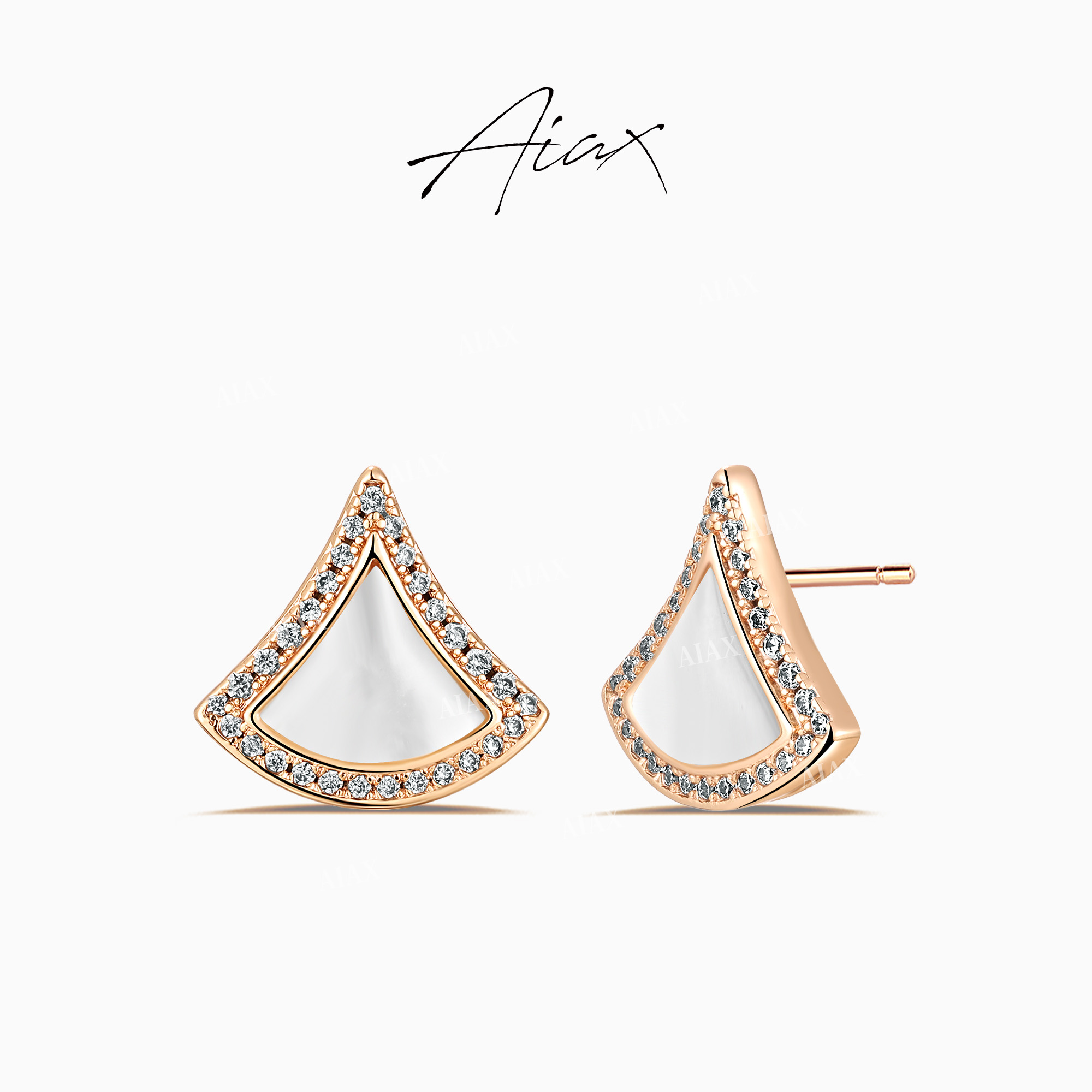 铜合金合成锆石耳饰 气质经典时尚百搭闪亮小裙子耳环TSL1371