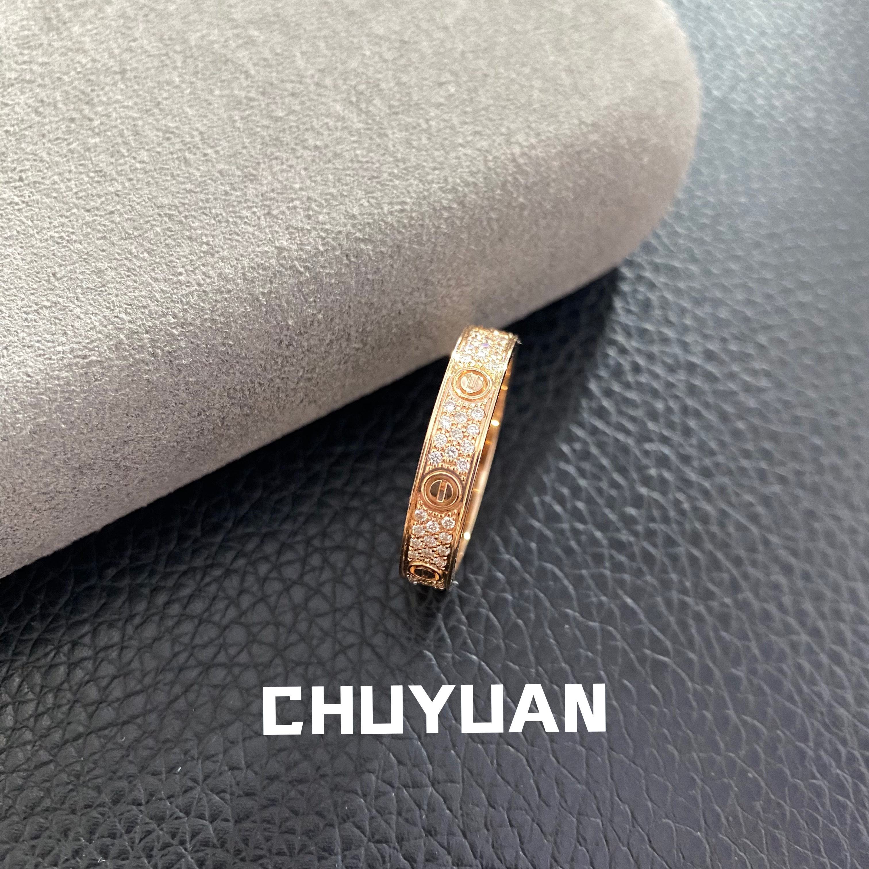 天然钻石满天星戒指18k金卡戒圈 24小时鉴赏期