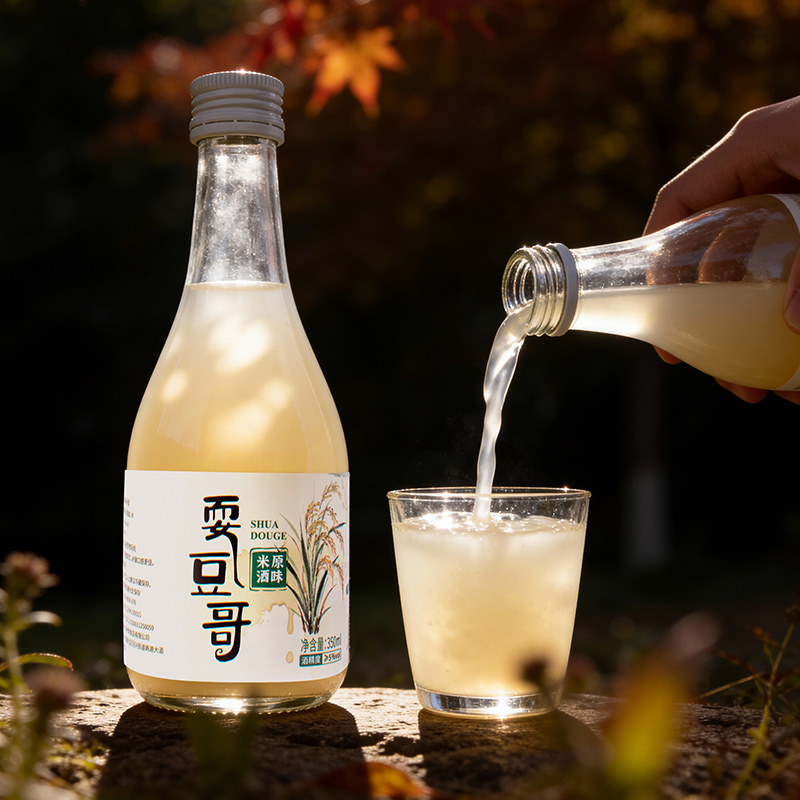 原味耍豆哥 自然发酵传统工艺自然甜 5度微醺 350ml/1瓶/ 2瓶/4瓶