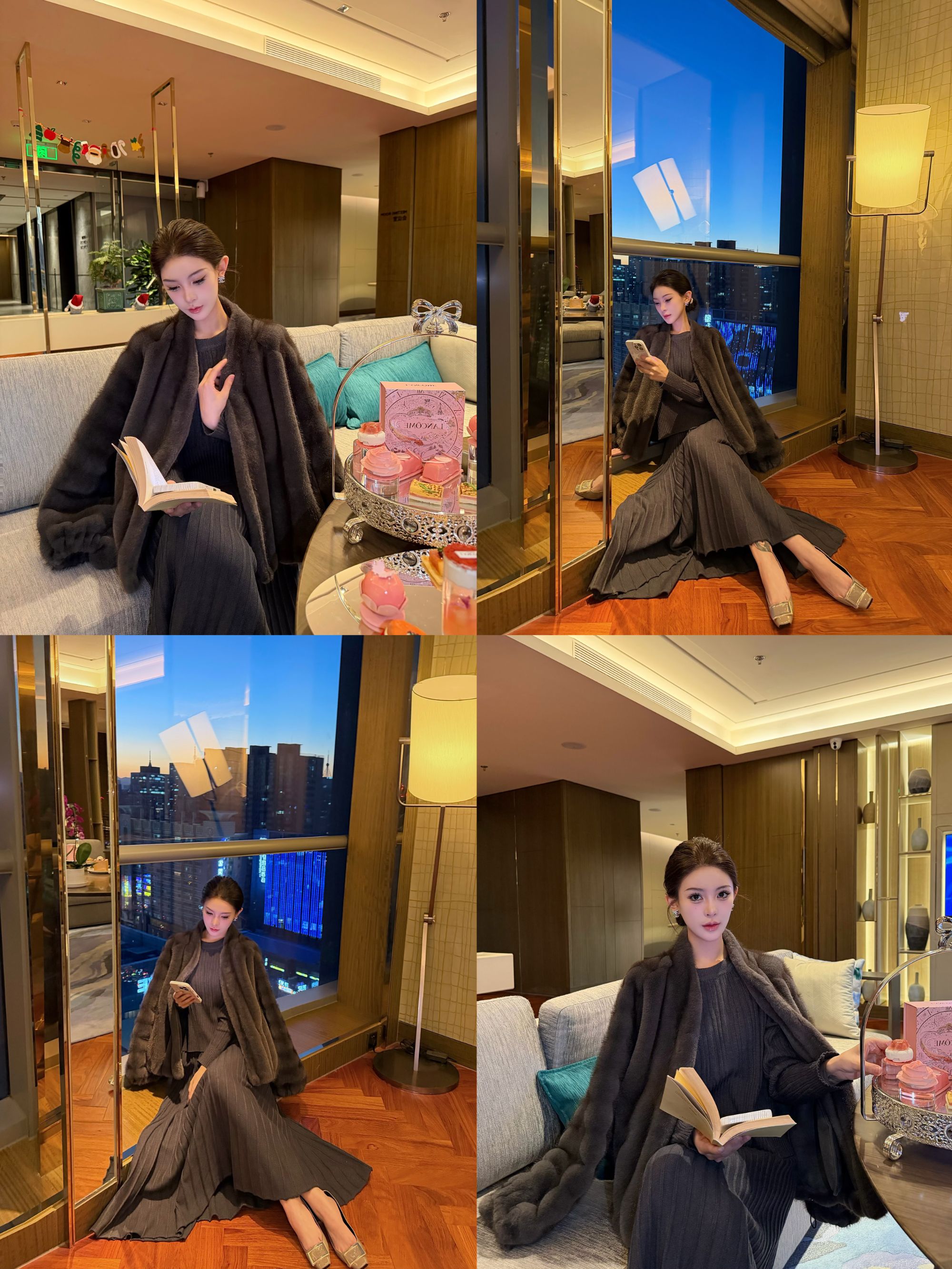 KZN·STUDIO【比弗利山庄】定制du家双色环保水貂皮草外套  28172