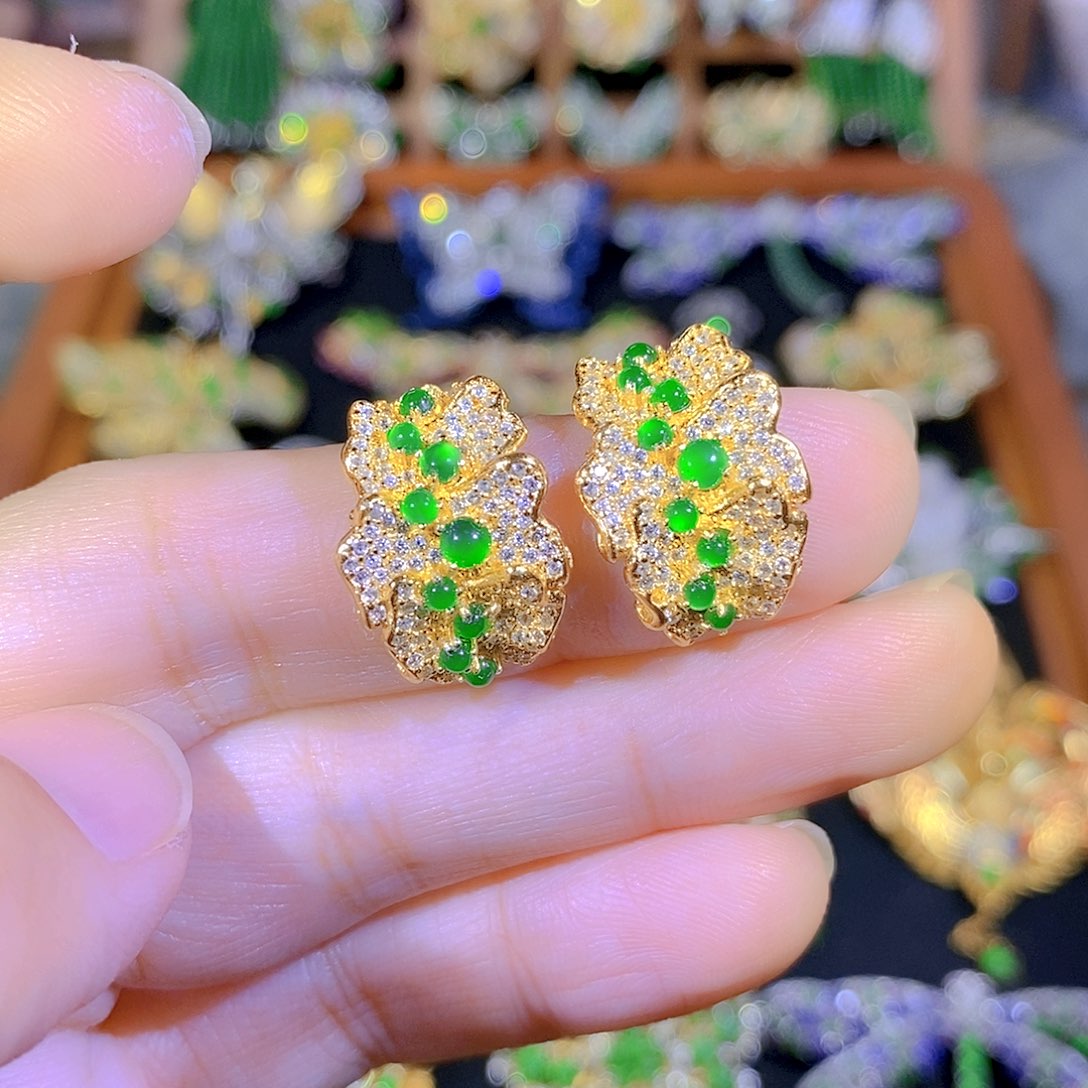 吊坠(不含链)银S925镶嵌翡翠