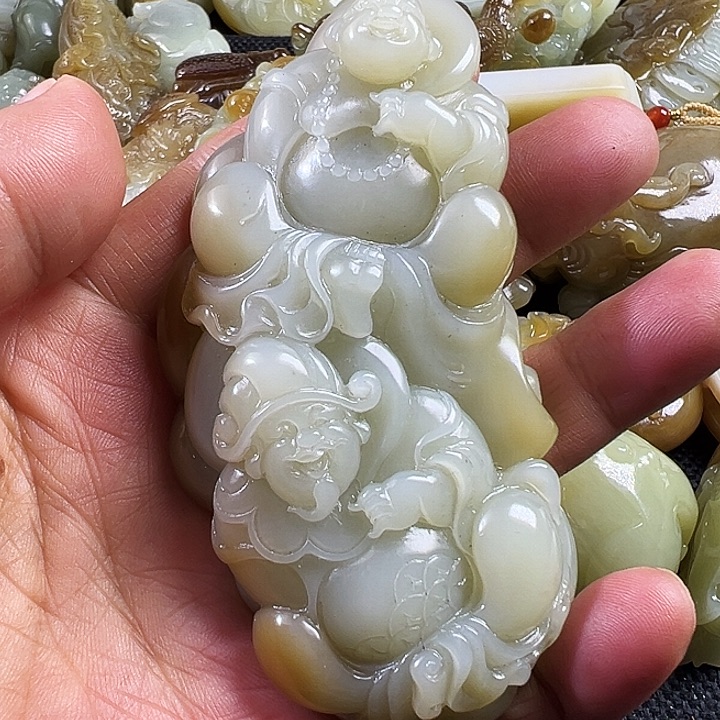 滴***石和田玉未镶嵌吊坠(不含链)