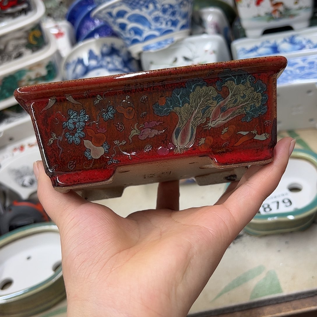 花盆紫砂757号瑕疵15/12/5cm窑变