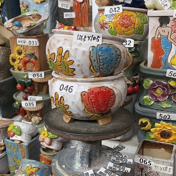 粗陶材质多肉花盆