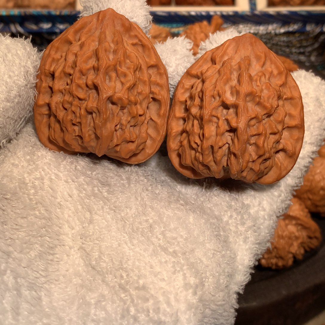 把件文玩核桃40全品 佛塔发财鸡