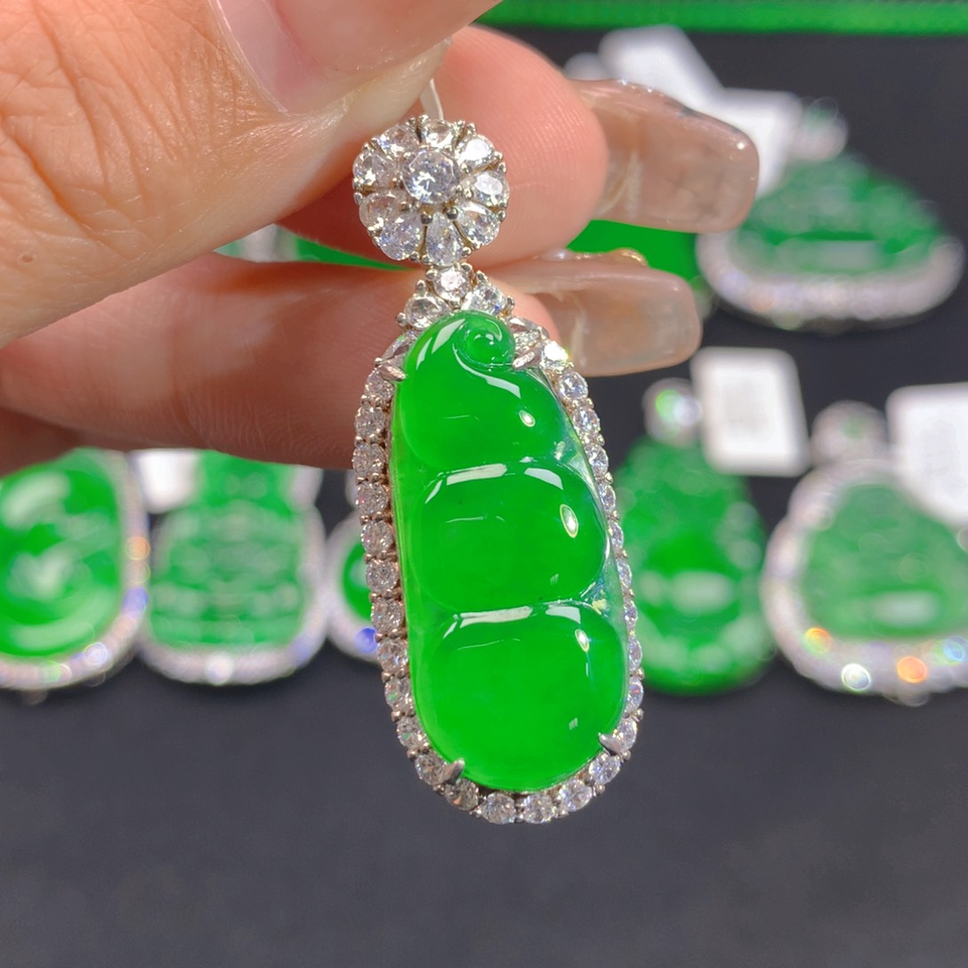 翡翠颈饰银S925镶嵌111111111111