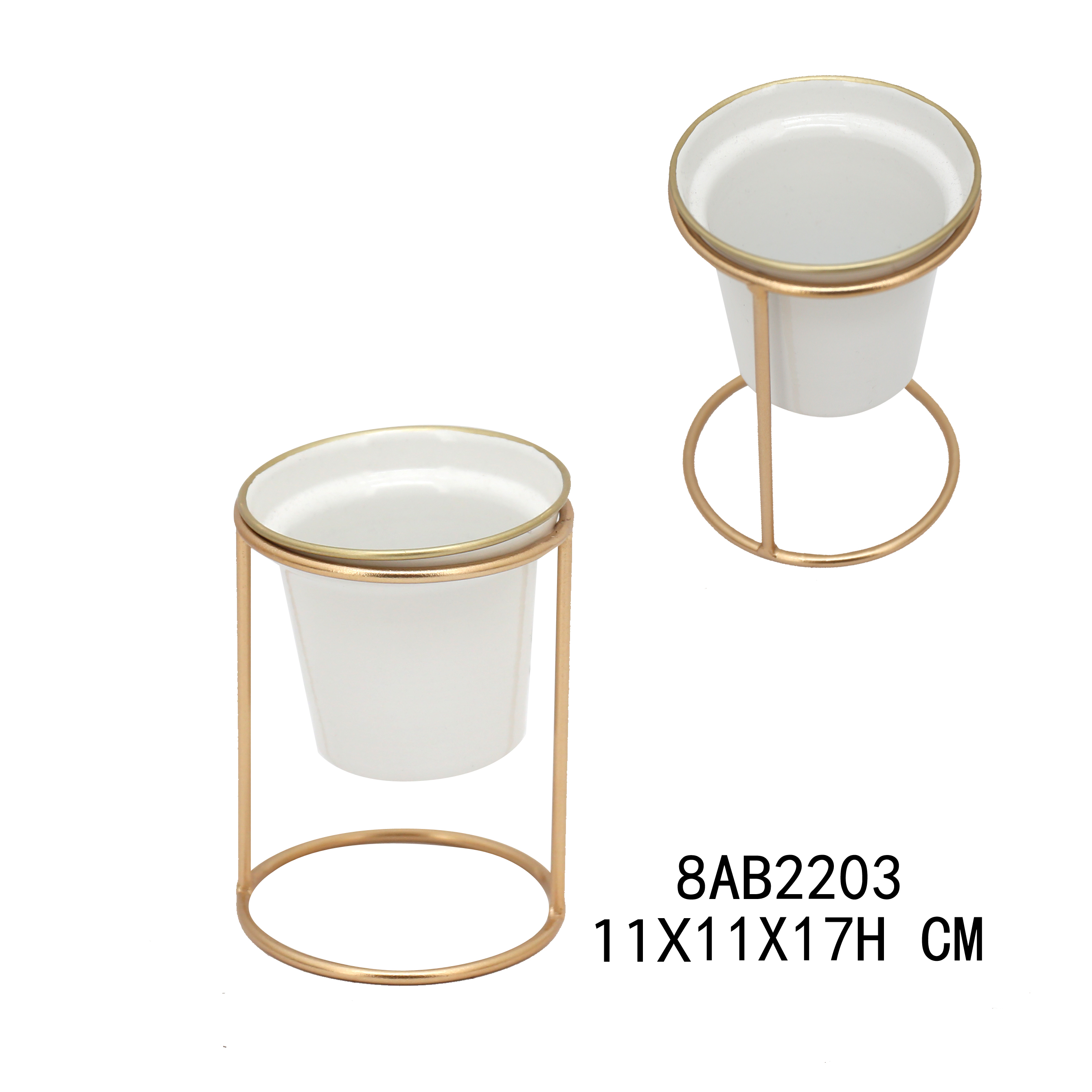 (627)尺寸11X17北欧铁艺花盆 多肉花盆简约客厅桌面绿植盆栽摆件