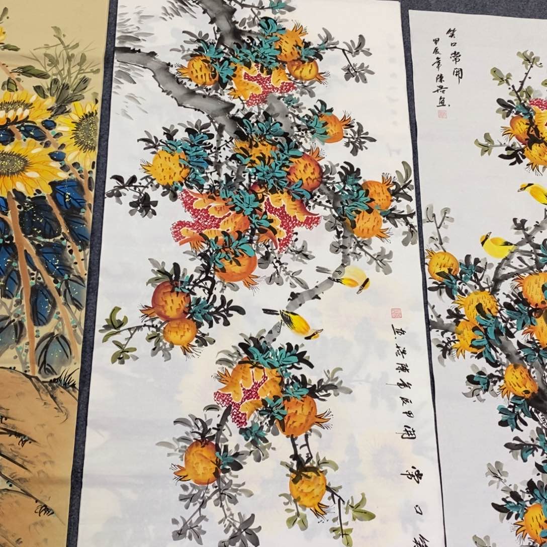 国画尺寸140✖️70四尺手绘国画